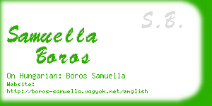 samuella boros business card